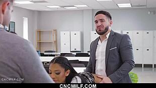 Freeuse Office Lets Employees Bend Over Fat BBW for Wild Doggystyle Group Action