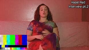 Hazel Red's casting interview with big black cock