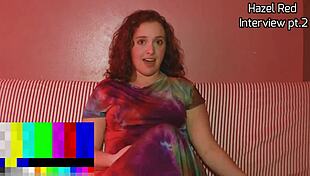 Hazel Red's casting interview with big black cock