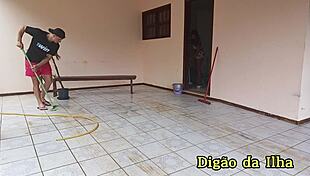 three hot latinas secretly fuck the muscular guy in doggystyle 😈