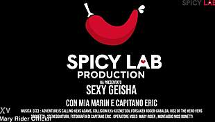 sexy geisha pussy creampied by samurai in missionary