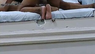 guy convinces neighbor to suck and take anal interracial action.