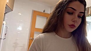 the cute blonde cleaner in tight jeans turns me on at home