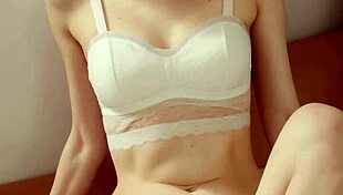 Check out those flowery panties on the cute model.