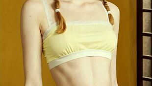 Check out those flowery panties on the cute model.