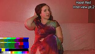 Hazel Red's casting interview with big black cock