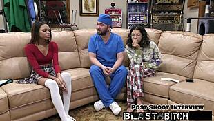 Solana Sucks Dick, Fucked Doggy Style, and Body Blasted with Huge Cum Load