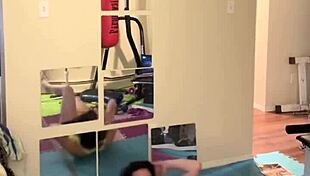 Damn, Sarah’s BJ While Stretching in Tight Workout Outfit!