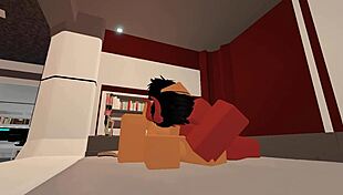 Getting fucked by a random guy in Roblox! 😏