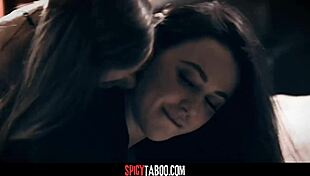 horny stepfather joins stepdaughter and lesbian girlfriend in threesome