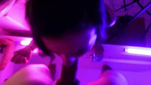 purple shower with intense fisting and blowjob