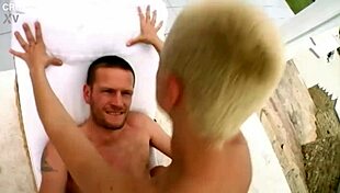 Euro petite slut gets her pussy fingered and fucked by big cock Frenchman Ian Scott, ending in creampie with CJ.