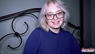 Silver Blonde Coed Annie Archer Sucks Cock And Gets Wet Pussy Fucked