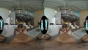 Allie Addison fucks horny landlord hard for rent in VR!