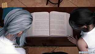 Curvy girl in lust academy outfit