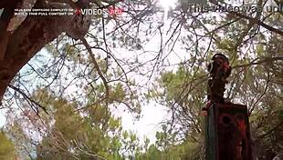 Sex on Ibiza paradise beach with facial and public stroll