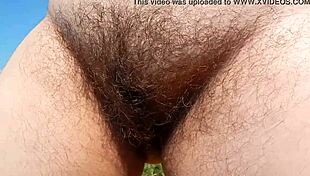 Hairy Mature Outdoor Flashing