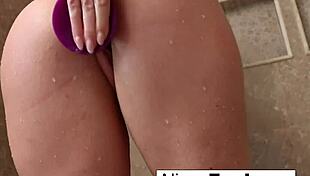 Alison Tyler Rubs Herself in Giant Steamy Shower