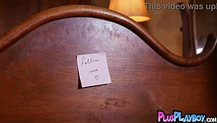 Blonde milf poses nude after seductive striptease in lingerie for playboy