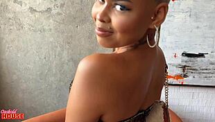 Tattooed babe fucks in doggystyle for cuckold boyfriend