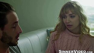 Jock Lucas Frost face fucks blonde Mackenzie Moss roughly