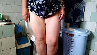 In My Toilet Banging Hairy Wet Pussy of Bbw