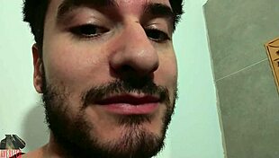 Skinny young man’s homemade work-time pleasure with a fleshlight