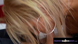 Blonde Stepmom Doctor Gives Blowjob to Fix Hard On