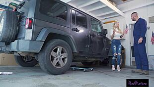 Horny Milf Uses Pussy For Car Repair Discount