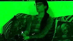 beth kinky sexy goth domina smoking in green light pt1 hd