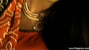 Sweet indian milf dances erotically nude teasing and undressing in sensual striptease