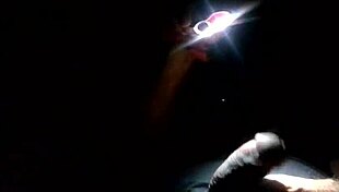 The electroman calibrates his zapper by wanking it, with a quirky twist