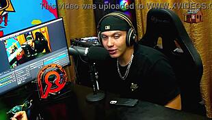 Bruna Lambertini Sits Naked On Lap In Sheer Red