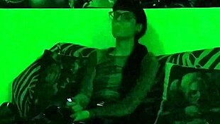 beth kinky sexy goth domina smoking in green light pt1 hd