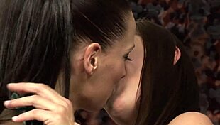 Tammie indulges in bold lesbian masturbation with shaved pussy