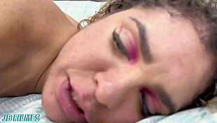 Latina lover wrecks pussy while husband works