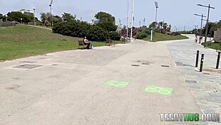 Perfect small tits spotted on Barcelona nude beach