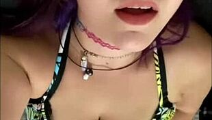 Amber performs solo squirting and female ejaculation for daddy while he's at work.