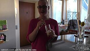 Pretty Blonde Model Interview During Casting Session