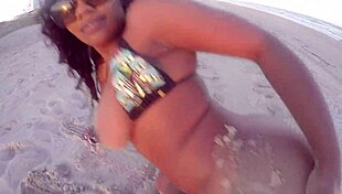 Hey! Watch Her Strip Naked on the Beach Right Now