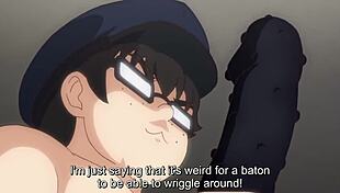 Cosplay change episode features anime characters in uniform engaging in assfucking and anal sex