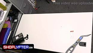 Teen thief Luna Legend caught and drilled by Jovan Jordan in office