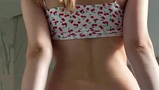 Cute girl explores solo masturbation with dildo