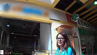 Shy teen girl masturbates in public mall?