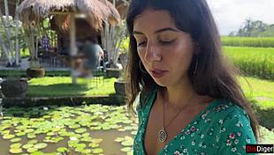 Cumwalk in Public Cafe with Sperm on Face Eating Pasta Carbonara.