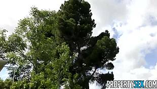 propertysex open house sex with stunning brunette real estate agent riding big cock