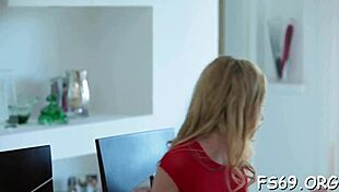 wench rides her dick in rough sex game