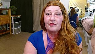 Redhaired business woman hires escort for repeated cum in mouth. Dawnskye1962 roleplays humiliation