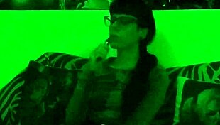 beth kinky sexy goth domina smoking in green light pt1 hd