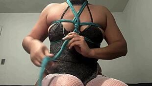Astarioth teaches shibari harness and masturbates